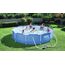 Bestway Steel Pro Stahlrahmenpool mit Filterpumpe, 6473 L, blau, 366 x 366 x 76 cm