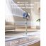 DREO Smart Standventilator mit RGB Light, 120° +120° Oszillierender Ventilator mit Fernbedienung, 20dB Leiser Bodenventilator für Schlafzimmer, 8H Timer, Silber