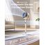 Dreo Smart Standventilator mit RGB Light, 120° +120° Oszillierender Ventilator mit Fernbedienung, 20dB Leiser Bodenventilator für Schlafzimmer, 90ft, 8H Timer, Weiß