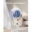 Dreo Smart Standventilator mit RGB Light, 120° +120° Oszillierender Ventilator mit Fernbedienung, 20dB Leiser Bodenventilator für Schlafzimmer, 90ft, 8H Timer, Weiß