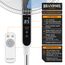 Brandson - DC Standventilator energiesparend ECO - Preisträger 2025 - Fernbedienung - Brushless Silent Motor -sehr leise – Oszilation 60° 90° 120° - Ventilator Timer – 12 Stufen - Turbo Modus - weiß