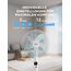 Midea FS40-16CR DC Motor Standventilator leise Extreme,mit Fernbedienung,12 Geschwindigkeiten,12H Timer,4 Modi,LED-Anzeige,energiesparend,22 dB,höhenverstellbar,Luftzirkulation, Weiß
