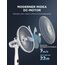 Midea FS40-16CR DC Motor Standventilator leise Extreme,mit Fernbedienung,12 Geschwindigkeiten,12H Timer,4 Modi,LED-Anzeige,energiesparend,22 dB,höhenverstellbar,Luftzirkulation, Weiß