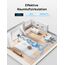 DREO Smart Standventilator, 120°+120° Oszillierend Ventilator mit Wi-Fi/Sprachsteuerung, 20dB Leiser Bodenventilator für Schlafzimmer, einstellbare Höhe, 8 Geschwindigkeiten, 6 Modi, 12H Timer