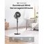 DREO Smart Standventilator, 120°+120° Oszillierend Ventilator mit Wi-Fi/Sprachsteuerung, 20dB Leiser Bodenventilator für Schlafzimmer, einstellbare Höhe, 8 Geschwindigkeiten, 6 Modi, 12H Timer
