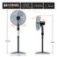Brandson - Standventilator mit Fernbedienung 50 W - Preisträger 2025 - Standlüfter leise – Ventilator höhenverstellbar - um 40° verstellbar - 3 Geschwindigkeitsstufen - Oszillation ca. 90° - schwarz