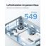 Pelonis 4 fach Höhenverstellbarer Säulenventilator Ultra Leiser Oscillierender Ventilator mit 90° Schwenkbereich & 3 Geschwindigkeiten für Schlafzimmer, Büro, Zuhause, Black