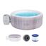 Bestway LAY-Z-SPA Cancun AirJet Whirlpool, 180 x 66 cm, 2-4 Personen, rund, graue Rattan-Optik