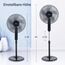 Midea FS40-15FR Standventilator Leise mit Fernbedienung,3 Geschwindigkeitsstufen,LED Anzeige, 7,5H Timer,höhenverstellbar, 80°Oszil-lationsfunktion, 55W Kraftvoller,Ventilator,Luftzirkulation, Schwarz