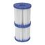 Bestway Frame Pool Deluxe Splash - Steel Pro, Set mit Filterpumpe, 300 x 201 x 66 cm, blau
