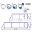 Bestway Frame Pool Deluxe Splash - Steel Pro, 300 x 201 x 66 cm, blau