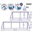 Bestway Frame Pool Deluxe Splash Jr. - Steel Pro, 259 x 170 x 61 cm, blau
