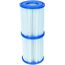Bestway Frame Pool Power Steel, Set, hellgrau, rechteckig mit Filterpumpe und Sicherheitsleiter, 412 x 201 x 122 cm, grau