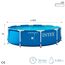 Intex 28202UK 10ft x 30in Metal Frame Swimming Pool with Filter Pump, 4,485 liters, Blue, 305x76 cm
