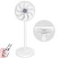 LeaderPro DC Motor Standventilator - Ventilator Leise 20dB 3D Oszillierend mit Fernbedienung/Höhe 92cm/6,8m/s/Durchmesser 34cm/9 Blätter/80% Energie Sparen/Turbo Luftzirkulator Raumventilator