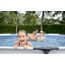 Bestway Steel Pro MAX Frame Pool Komplett-Set mit Filterpumpe Ø 427 x 122 cm, lichtgrau, rund