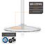 Brandson - Standventilator Silent mit Fernbedienung und Display - mobiler Lüfter - Oszillation 80° - 60 Watt - Ventilator leise - Höhe verstellbar 115-134 cm - Kopf um 35° neigbar