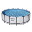 Bestway® Steel Pro MAX™ Aufstellpool Komplett-Set mit Filterpumpe Ø 457 x 122 cm, lichtgrau, rund