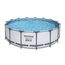 Bestway® Steel Pro MAX™ Aufstellpool Komplett-Set mit Filterpumpe Ø 457 x 122 cm, lichtgrau, rund