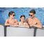 Bestway Steel Pro MAX Frame Pool Komplett-Set mit Filterpumpe Ø 427 x 122 cm, lichtgrau, rund