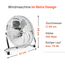 ProfiCare® Windmaschine mit 40 cm Ø | Ventilator verstellbarer Winkel | Bodenventilator 3 Stufen | Ventilator leise aus Metall | Luftkühler | Standlüfter | Raumkühler | PC-VL 3065 WM chrom