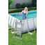 BESTWAY Power Steel Rectangular Pool Set 404 x201 x100 cm, Stahlrahmenpool-Set mit Filterpumpe