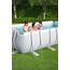 BESTWAY Power Steel Rectangular Pool Set 412x201x122 cm, Stahlrahmenpool-Set mit Filterpumpe und Zubehör