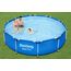 Bestway Steel Pro Frame Pool, rund, ohne Pumpe 305 x 76 cm, 56677, Blau, Ø 305 x 76 cm