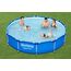 Bestway Steel Pro Frame Pool Set, rund, ohne Pumpe, 366 x 76 cm, 56706, Blau, Ø 366 x 76 cm