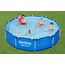 Bestway Steel Pro Frame Pool, rund, ohne Pumpe 305 x 76 cm, 56677, Blau, Ø 305 x 76 cm