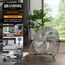 Brandson - Windmaschine Retro Stil 120 Watt - Ventilator in Chrom - Standventilator 45 cm - Bodenventilator - hoher Luftdurchsatz - stufenlos neigbarer Ventilatorkopf - Silber