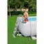 BESTWAY Power Steel Rectangular Pool Set 549x274x122 cm, Stahlrahmenpool-Set mit Filterpumpe und Zubehör