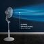 Rowenta VU5645 Turbo Silence Standventilator, extra leise mit Nachtmodus 45 dB, höhenverstellbar, große Reichweite 8m, 4 Geschwindigkeitsstufen, Schwenkfunktion, extrem stark - bis zu 80 m³/min