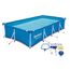 Bestway Steel Pro Pool mit Reinigungsset - Stahlrahmen - 300 x 201 x 66 cm - PVC, Blau, 300 x 201 x 66 cm mit Reinigung