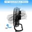 OZAVO Standventilator, Windmaschine ⌀35 cm mit 3 Laufgeschwindigkeiten, Bodenventilator Power, Tischventilator Metall, Luftkühler, verstellbare Neigungswinkel, 50W, Schwarz