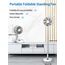 UNITEDTIME Tragbarer Ventilator Faltbares Wiederaufladbares [Fernbedienung] Foldaway Stehendes Pedestal Oszillierende Timer für Camping Reisen, Schlafzimmer, Klappbar (Weiß)