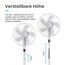 Pro Breeze 40 cm Standventilator mit DC Motor, Doppelflügel Technologie, Ventilator mit Fernbedienung & LED Display, 26 Lüftergeschwindigkeiten, 90° Oszillation, 24h Timer, höhenverstellbar, Weiß