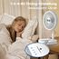 Primevolve Standventilator mit Fernbedienung, 7200 mAh Akku USB Tischventilator, Tragbarer Ventilator leise 10", Faltbarer Standventilator für Camping, Büro, Schlafzimmer, P2000 Weiß
