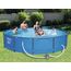 Bestway Steel Pro Max Stahlrahmenpool Set mit Filterpumpe, 6473 L, blau, 366 x 366 x 76 cm