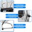 DAWOO Windmaschine Bodenventilator 95W Standventilator Leistungsstarker mit 3-Leistungsstufen 45cm High Velocity Standventilator Retro für Werkstatt, Verstellbare Neigungswinkel (45CM, Chrome)