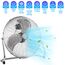 Senelux Bodenventilator - Chrome Gym Fan - 50,8 cm elektrischer tragbarer Lüfter für den Heim-/Fitnessraum-/Bürogebrauch – 3 Geschwindigkeitsstufen mit Neigungsfunktion
