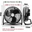 OZAVO Standventilator, Windmaschine ⌀35 cm mit 3 Laufgeschwindigkeiten, Bodenventilator Power, Tischventilator Metall, Luftkühler, verstellbare Neigungswinkel, 50W, Schwarz