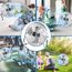 DAWOO Windmaschine Bodenventilator 95W Standventilator Leistungsstarker mit 3-Leistungsstufen 45cm High Velocity Standventilator Retro für Werkstatt, Verstellbare Neigungswinkel (45CM, Chrome)