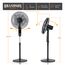 Brandson - Standventilator DC Silent mit Fernbedienung + Display - mobiler Lüfter leise, 24 Geschwindigkeiten - Oszillation 80° - Ventilator energiesparend