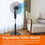 Amazon Basics Standventilator 40 cm mit Fernbedienung, für Schlafzimmer, Wohnzimmer, Büro, 3 Geschwindigkeiten, 3 Modi, Timer, Doppelschicht-Rotorblätter, Höhenverstellbar,Neigbarer Kopf, 60W, Schwarz