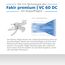 Fakir prestige VC 60 DC – Standventilator mit Fernbedienung & 24 Leistungsstufen I Ventilator mit 90 °Oszillation & Timer I Höhenverstellbar von 110-140 cm I Weiß I 28 Watt, 6959009