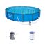 Bestway Steel Pro Max Stahlrahmenpool-Set mit Filterpumpe und Zubehör, 10220 L, blau, 427 x 427 x 84 cm