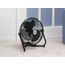 Bestron Bodenventilator im Retro-Stil, Windmaschine mit 3 Geschwindigkeitsstufen & stufenlos neigbarem Ventilatorkopf, Raumlüfter im Chrom-Design, Höhe: 39 cm, Ø 35 cm, 55 W, Farbe: Schwarz