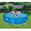 Bestway Steel Pro Max Stahlrahmenpool-Set mit Filterpumpe und Zubehör, 10220 L, blau, 427 x 427 x 84 cm