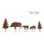 LB H&F 5er Set ROSTSTECKER Wilschwein Familie Herbstdeko Gartendeko Deko Dekoration Dekofigur Herbst Winter Metall Rost (Wildschwein Set)